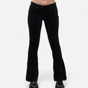 7-for-all-mankind Women's Black Trousers